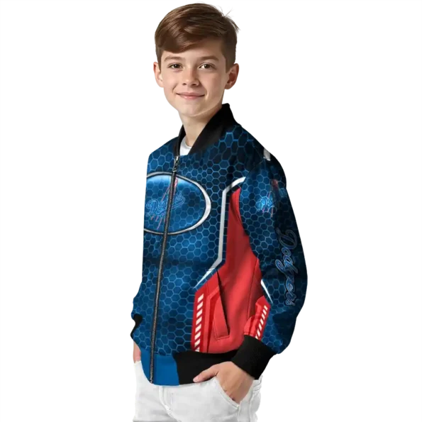 custom los angeles dodgers power plate blue bomber jacket trendy