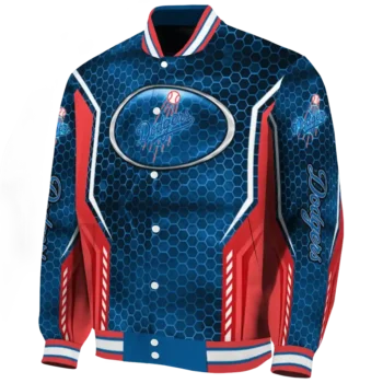 custom los angeles dodgers power plate blue varsity jacket best selling