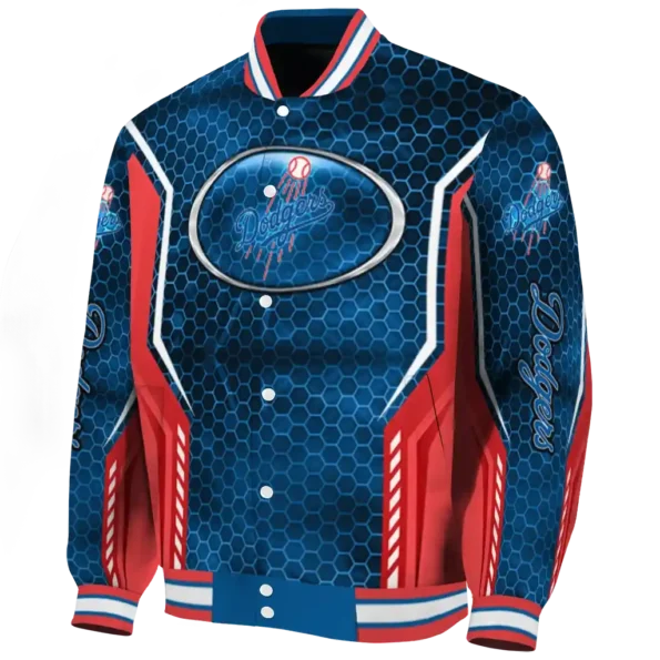 custom los angeles dodgers power plate blue varsity jacket best selling