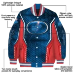 custom los angeles dodgers power plate blue varsity jacket best selling