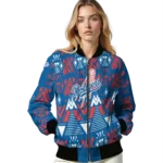 custom los angeles dodgers pyramid shapes blue bomber jacket best selling