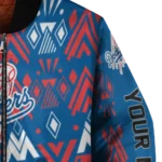 custom los angeles dodgers pyramid shapes blue bomber jacket best selling