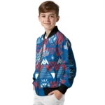 custom los angeles dodgers pyramid shapes blue bomber jacket best selling
