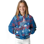 custom los angeles dodgers pyramid shapes blue varsity jacket best selling