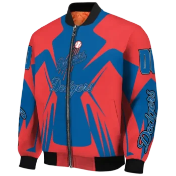 custom los angeles dodgers spider mark blue red crocs bomber jacket best selling