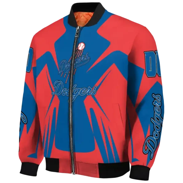 custom los angeles dodgers spider mark blue red crocs bomber jacket best selling