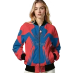 custom los angeles dodgers spider mark blue red crocs bomber jacket best selling