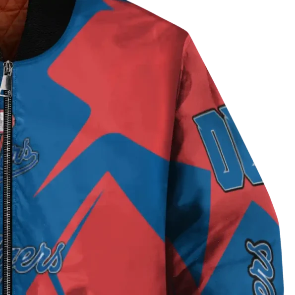 custom los angeles dodgers spider mark blue red crocs bomber jacket premium grade