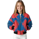custom los angeles dodgers spider mark blue red crocs bomber jacket best selling