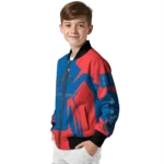 custom los angeles dodgers spider mark blue red crocs bomber jacket best selling
