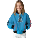 custom miami marlins chevron arrow blue bomber jacket best selling