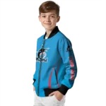 custom miami marlins chevron arrow blue bomber jacket best selling