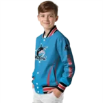 custom miami marlins chevron arrow blue varsity jacket best selling