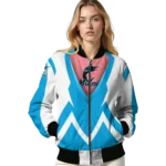 custom miami marlins v stripes blue white bomber jacket best selling