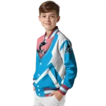 custom miami marlins v stripes blue white varsity jacket best selling