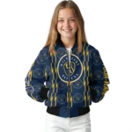 custom milwaukee brewers bolt stripe navy blue bomber jacket best selling