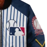 custom milwaukee brewers eagle baseball navy blue white bomber jacket best selling