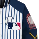custom milwaukee brewers eagle baseball navy blue white varsity jacket best selling