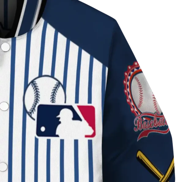 custom milwaukee brewers eagle baseball navy blue white varsity jacket premium grade
