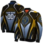 custom milwaukee brewers mesh chest gold crocs black bomber jacket best selling
