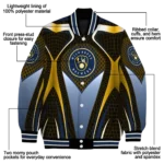 custom milwaukee brewers mesh chest gold crocs black varsity jacket best selling