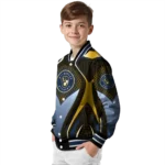 custom milwaukee brewers mesh chest gold crocs black varsity jacket best selling