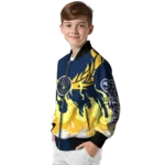 custom milwaukee brewers winged blaze navy blue white bomber jacket best selling