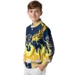 custom milwaukee brewers winged blaze navy blue white varsity jacket best selling