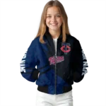 custom minnesota twins hexagon mesh navy black bomber jacket best selling