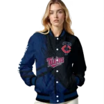 custom minnesota twins hexagon mesh navy black varsity jacket best selling