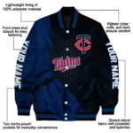 custom minnesota twins hexagon mesh navy black varsity jacket best selling