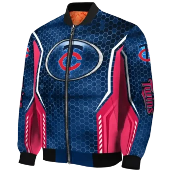 custom minnesota twins power plate navy bomber jacket best selling
