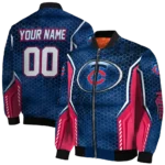 custom minnesota twins power plate navy bomber jacket best selling
