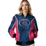 custom minnesota twins power plate navy bomber jacket best selling