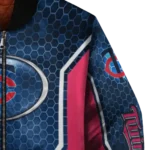 custom minnesota twins power plate navy bomber jacket best selling