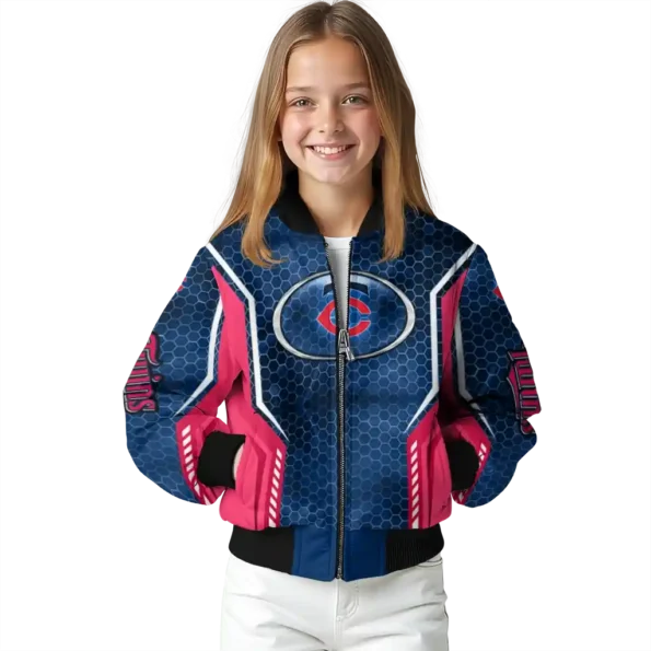 custom minnesota twins power plate navy bomber jacket top rated