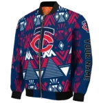 custom minnesota twins pyramid shapes navy bomber jacket best selling