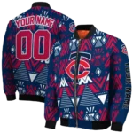 custom minnesota twins pyramid shapes navy bomber jacket best selling