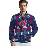 custom minnesota twins pyramid shapes navy varsity jacket best selling