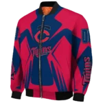 custom minnesota twins spider mark navy bomber jacket best selling