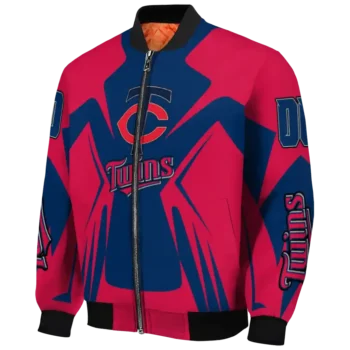 custom minnesota twins spider mark navy bomber jacket best selling