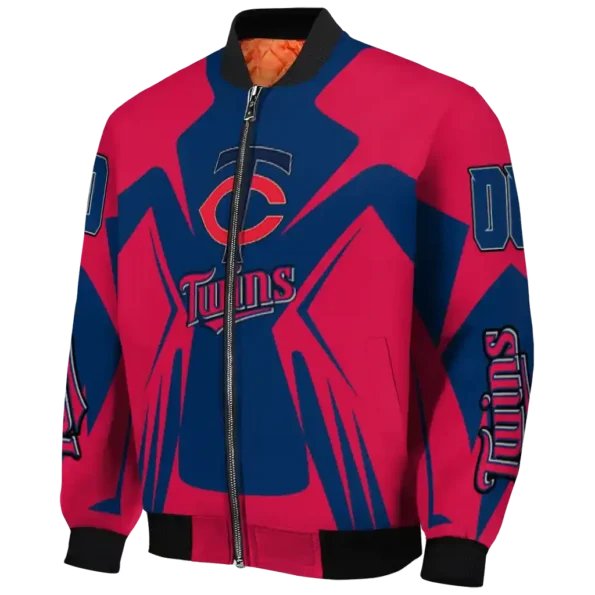 custom minnesota twins spider mark navy bomber jacket best selling