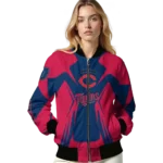 custom minnesota twins spider mark navy bomber jacket best selling