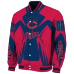 custom minnesota twins spider mark navy varsity jacket best selling