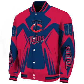 custom minnesota twins spider mark navy varsity jacket best selling