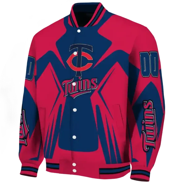 custom minnesota twins spider mark navy varsity jacket best selling