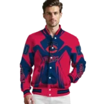 custom minnesota twins spider mark navy varsity jacket best selling