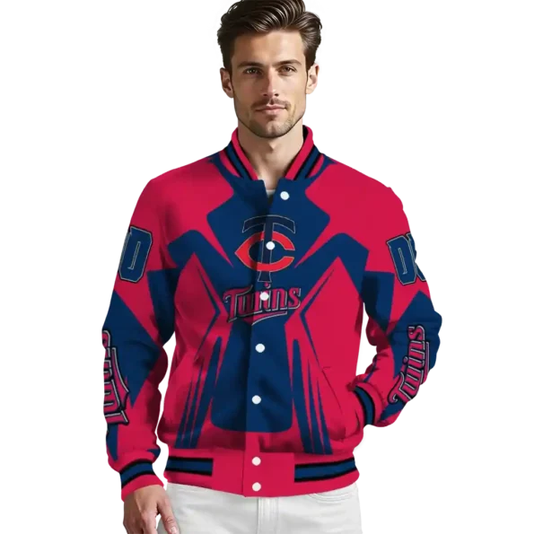 custom minnesota twins spider mark navy varsity jacket high quality