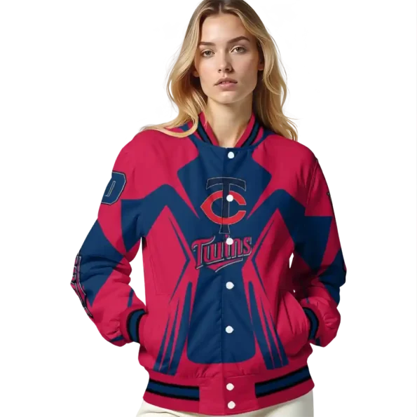 custom minnesota twins spider mark navy varsity jacket latest model