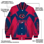 custom minnesota twins spider mark navy varsity jacket best selling